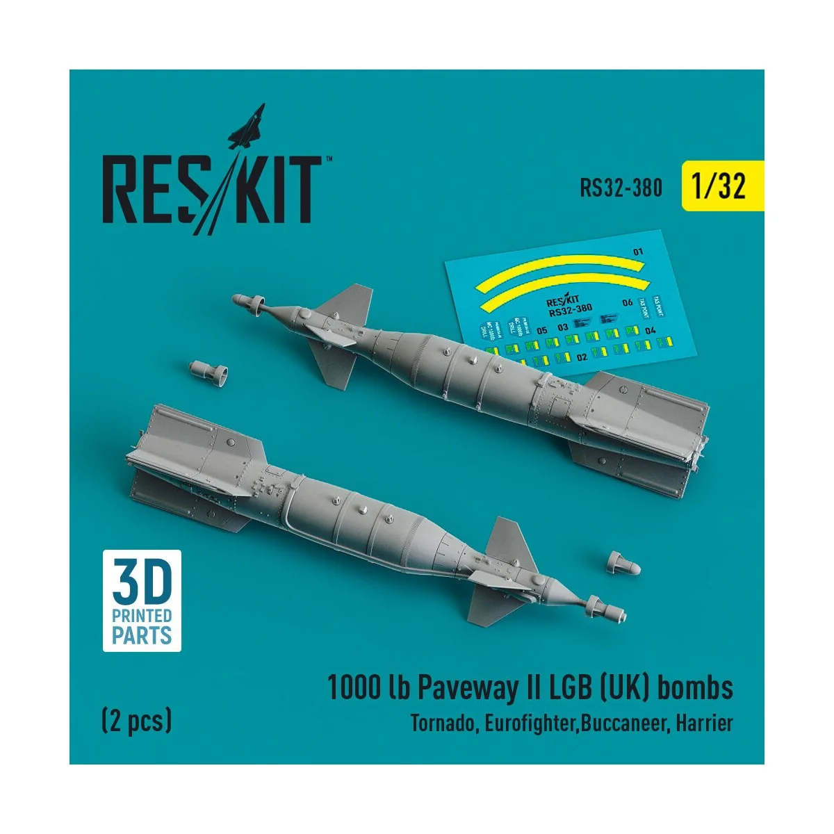 1000 lb Paveway II LGB (UK) bombs (2 pcs) (Tornado, Eurofighter, Bu...