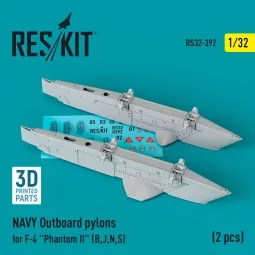 NAVY Outboard pylons for F-4 Phantom II (B, J, N, S) (2 pcs) (3D Pr...