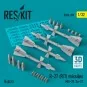 R-27 (R/T) missiles (4 pcs) (MiG-29, Su-27) (3D Printed) 1/32 - Res...