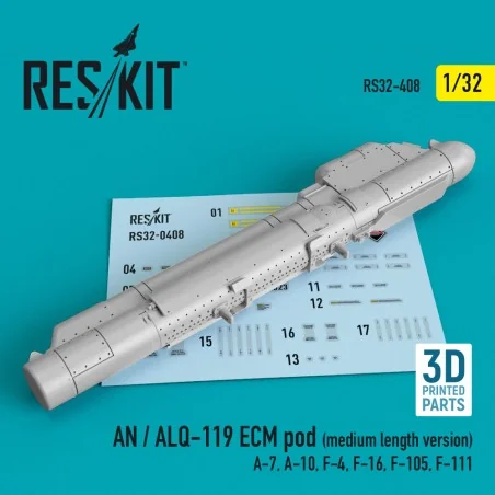 AN / ALQ-119 ECM pod (medium length version) (A-7, A-10, F-4, F-16,...