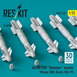AASM-250 Hammer bombs (6 pcs) (Mirage 2000, Rafale, MiG-29) (3D Pri...