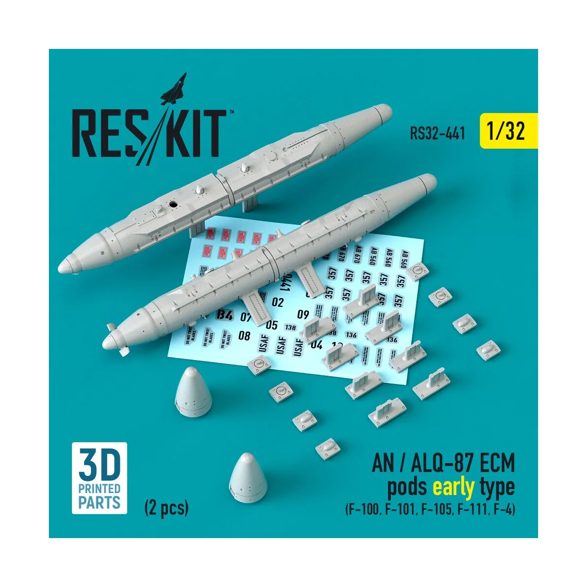 AN / ALQ-87 ECM pods early type (2 pcs) (F-100, F-101, F-105, F-111...