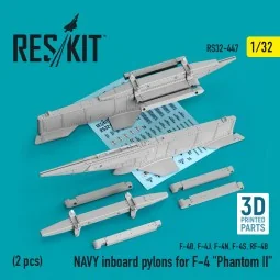NAVY inboard pylons for F-4 Phantom II (2 pcs) (F-4B, F-4J, F-4N, F...
