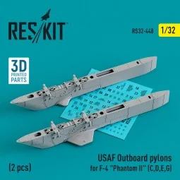 USAF Outboard pylons for F-4 Phantom II (C, D, E, G) (2 pcs) (3D Pr...