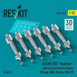AASM-250 Hammer thermally protected bombs (6 pcs) (Mirage 2000, Raf...