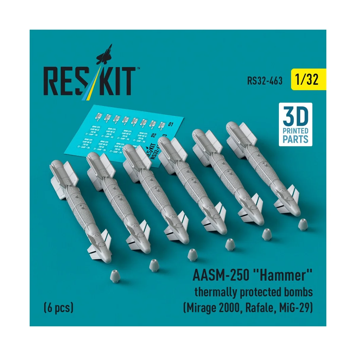 AASM-250 Hammer thermally protected bombs (6 pcs) (Mirage 2000, Raf...