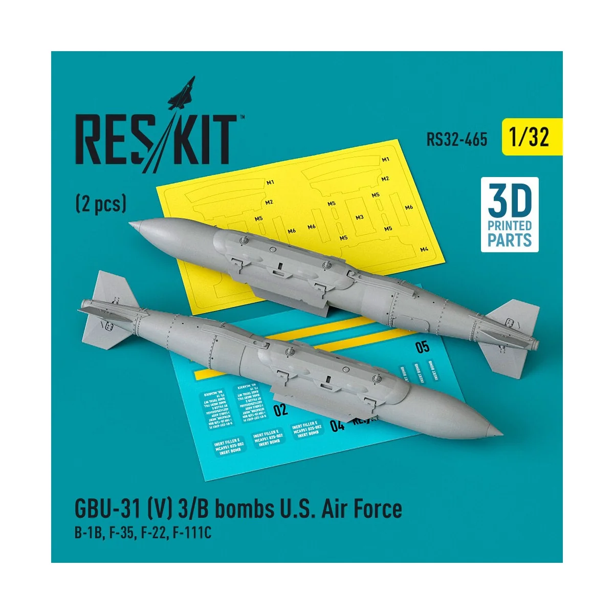 GBU-31 (V) 3/B bombs U.S. Air Force (2 pcs) (B-1B, F-35, F-22, F-11... GBU-31 (V) 3/B bombs U.S. Air Force (2 pcs) (B-1B, F-35, F-22, F-11...
