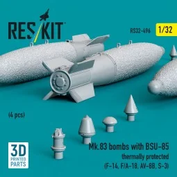 Mk.83 bombs with BSU-85 thermally protected (4 pcs) (F-14, F/A-18, ...