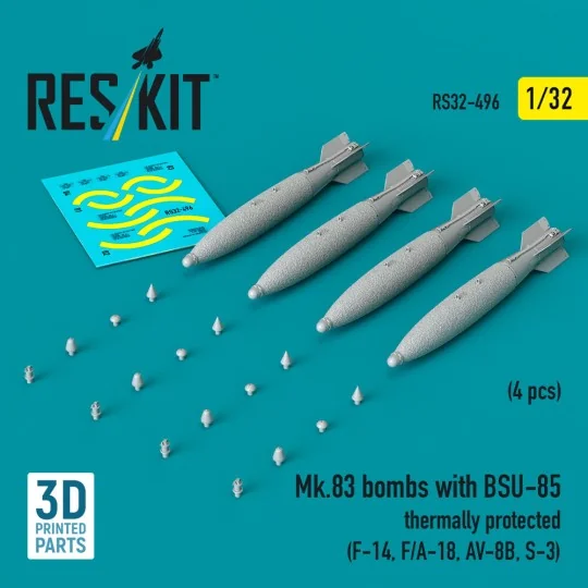 Mk.83 bombs with BSU-85 thermally protected (4 pcs) (F-14, F/A-18, ...