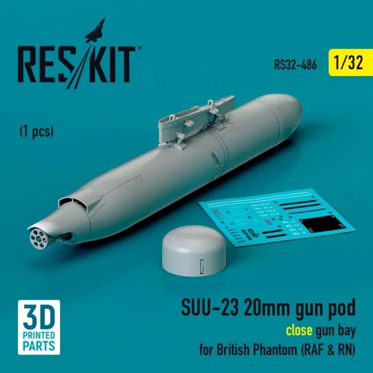 SUU-23 20mm gun pod (close gun bay) for British Phantom (RAF & RN) ...