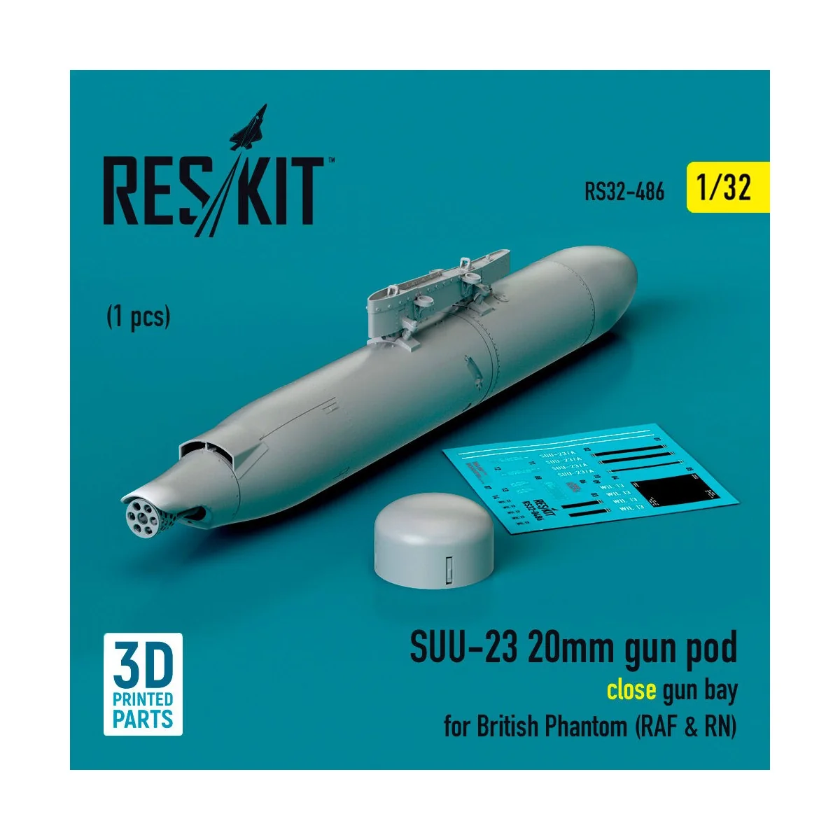 SUU-23 20mm gun pod (close gun bay) for British Phantom (RAF & RN) ...