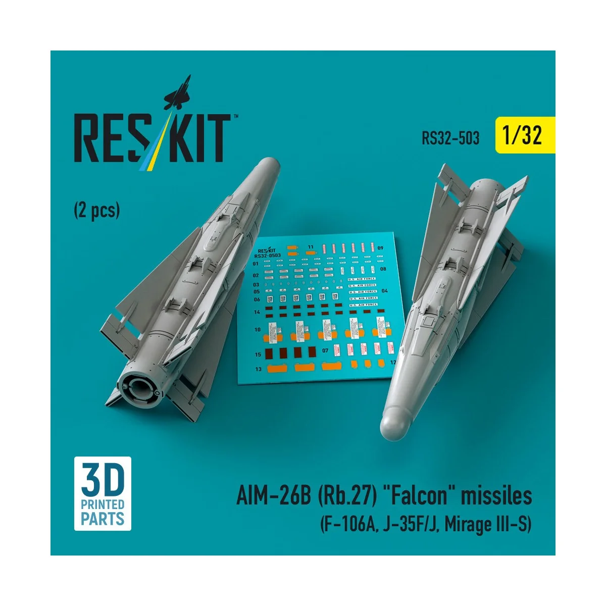 AIM-26B (Rb.27) Falcon missiles (2 pcs) (F-106A, J-35F/J, Mirage II...