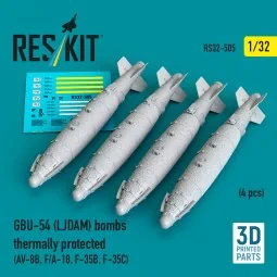GBU-54 (LJDAM) bombs thermally protected (4 pcs) (3D Printed) 1/32 ...