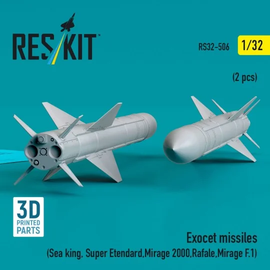 Exocet missiles (2 pcs) (Sea King, Super Etendard, Mirage 2000, Raf...