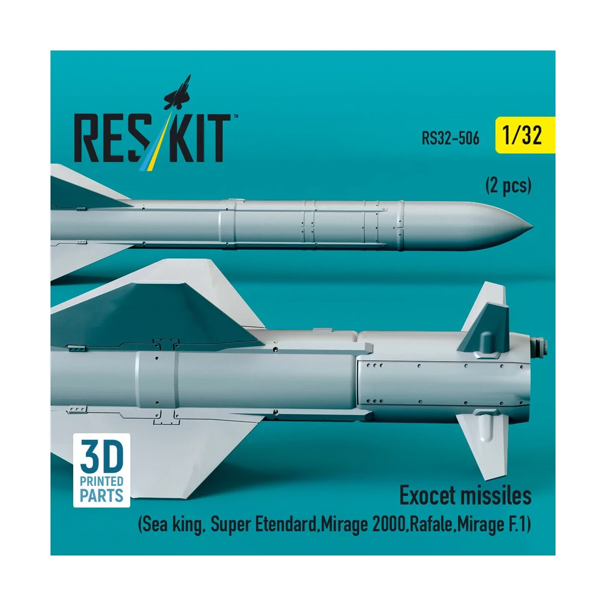 Exocet missiles (2 pcs) (Sea King, Super Etendard, Mirage 2000, Raf...