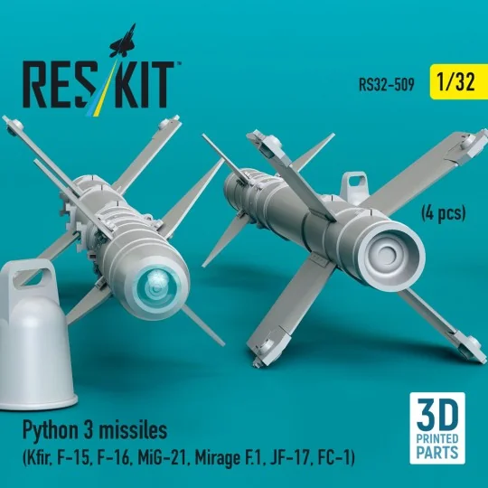 Python 3 missiles (4 pcs) (Kfir, F-15, F-16, MiG-21, Mirage F.1, JF...