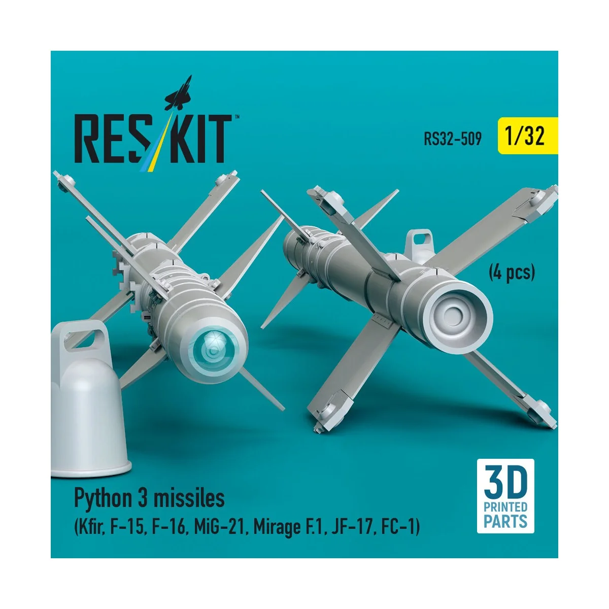 Python 3 missiles (4 pcs) (Kfir, F-15, F-16, MiG-21, Mirage F.1, JF...