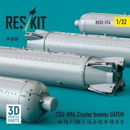 CBU-89A cluster bombs GATOR (4 pcs) (A-10, F-15E, F-16, B-52, B-1B,...