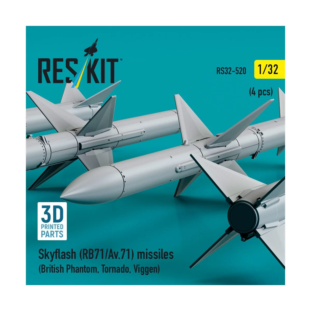 Skyflash (RB71/Av.71) missiles (4 pcs) (British Phantom, Tornado, V... Skyflash (RB71/Av.71) missiles (4 pcs) (British Phantom, Tornado, V...