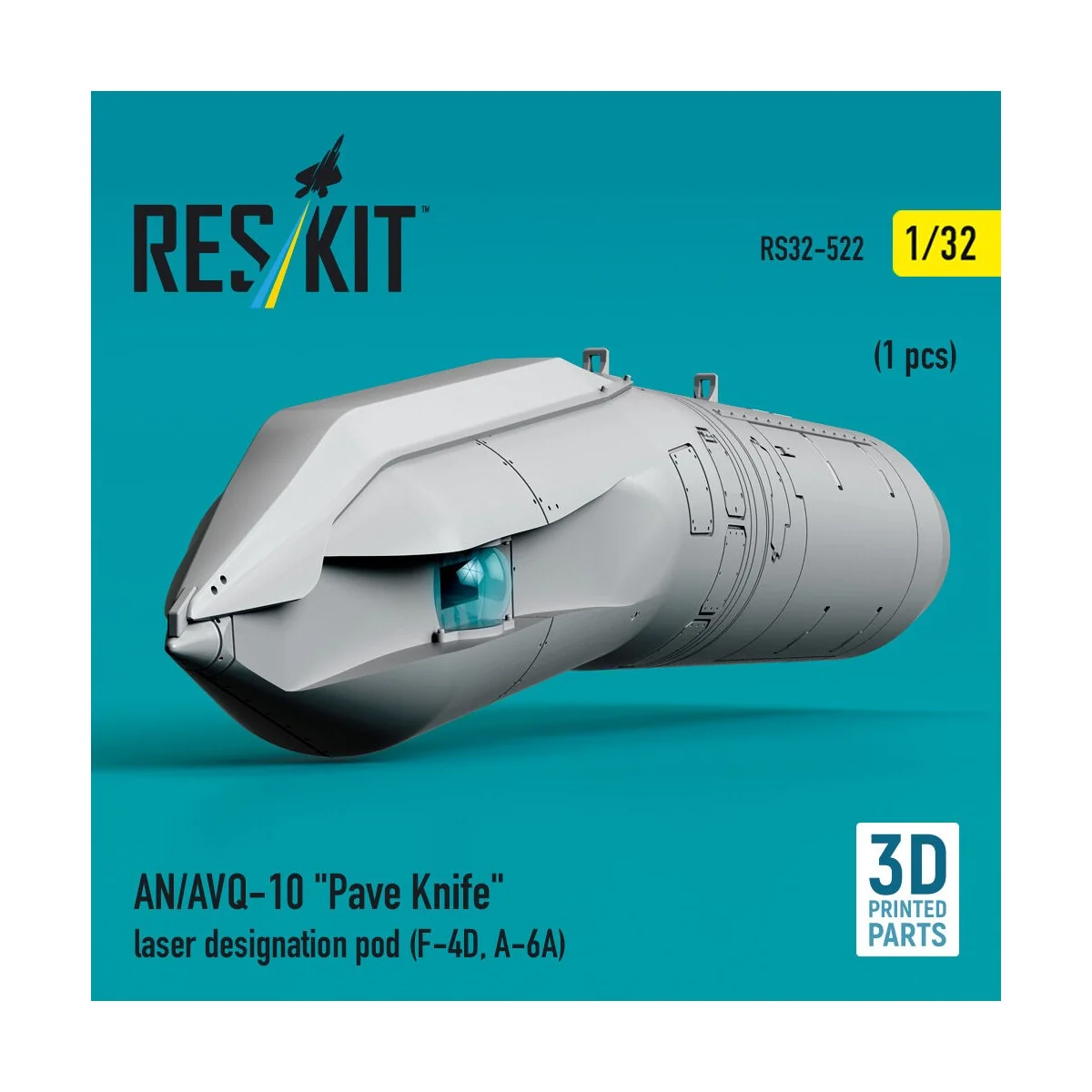 AN/AVQ-10 Pave Knife laser designation pod (1 pcs) (F-4D, A-6A) (3D...