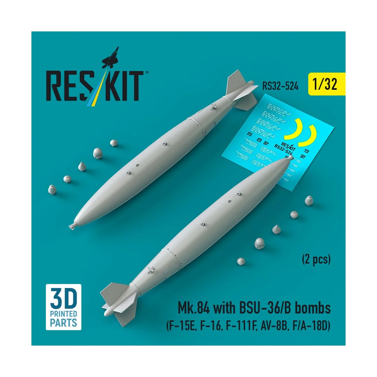 Mk.84 with BSU-36/B bombs (2 pcs) (F-15E, F-16, F-111F, AV-8B, F/A-...