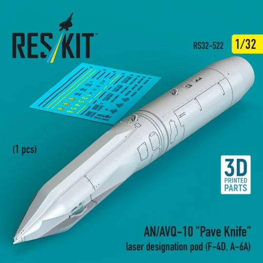 AN/AVQ-10 Pave Knife laser designation pod (1 pcs) (F-4D, A-6A) (3D...