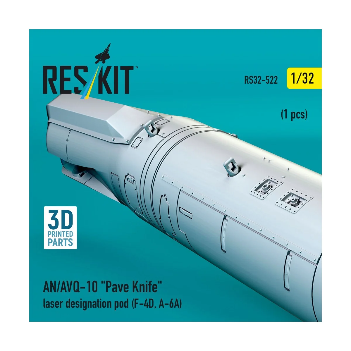 AN/AVQ-10 Pave Knife laser designation pod (1 pcs) (F-4D, A-6A) (3D...