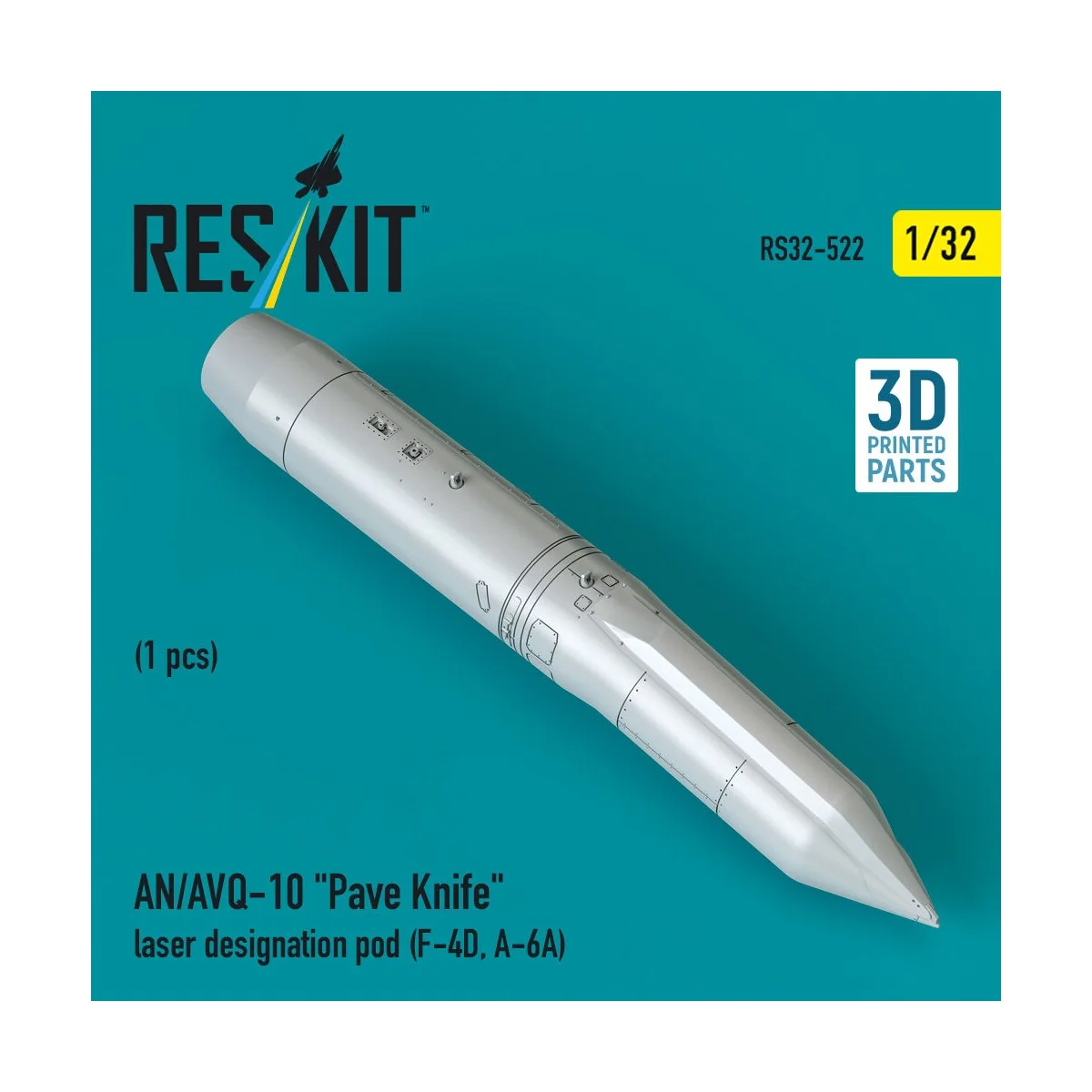 AN/AVQ-10 Pave Knife laser designation pod (1 pcs) (F-4D, A-6A) (3D...