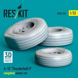 A-10 Thunderbolt II (weighted) wheels set (3D Printed), 1/32 - ResK...