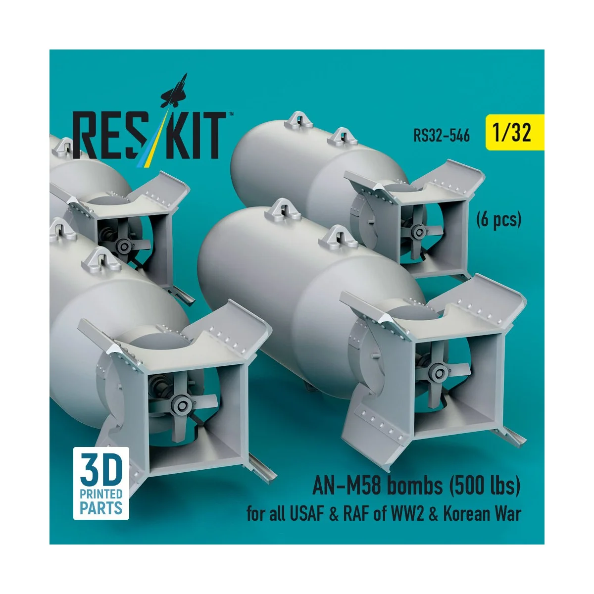 AN-M58 bombs (500 lbs) for all USAF & RAF of WW2 & Korean War (6 pc... AN-M58 bombs (500 lbs) for all USAF & RAF of WW2 & Korean War (6 pc...