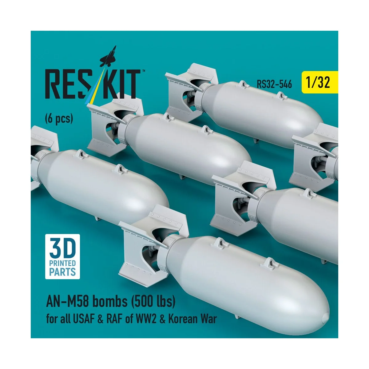 AN-M58 bombs (500 lbs) for all USAF & RAF of WW2 & Korean War (6 pc... AN-M58 bombs (500 lbs) for all USAF & RAF of WW2 & Korean War (6 pc...