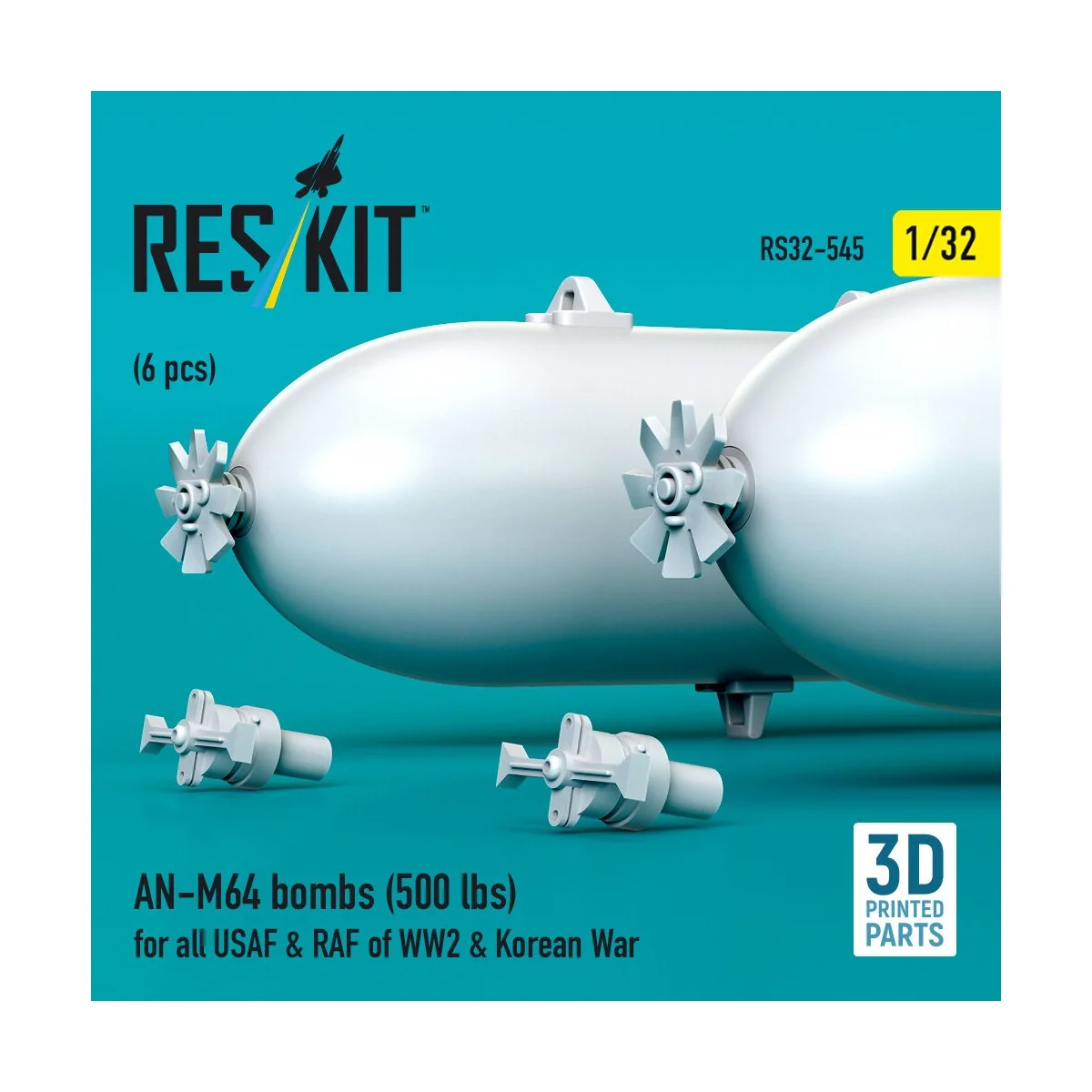AN-M64 bombs (500 lbs) for all USAF & RAF of WW2 & Korean War (6 pc... AN-M64 bombs (500 lbs) for all USAF & RAF of WW2 & Korean War (6 pc...