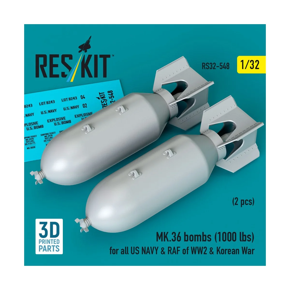 MK.36 bombs (1000 lbs) for all US NAVY & RAF of WW2 & Korean War (2...