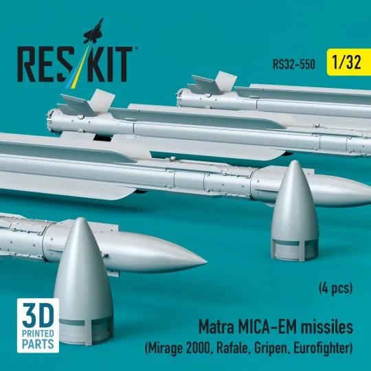 Matra MICA-EM missiles (4 pcs) (Mirage 2000, Rafale, Gripen, Eurofi...