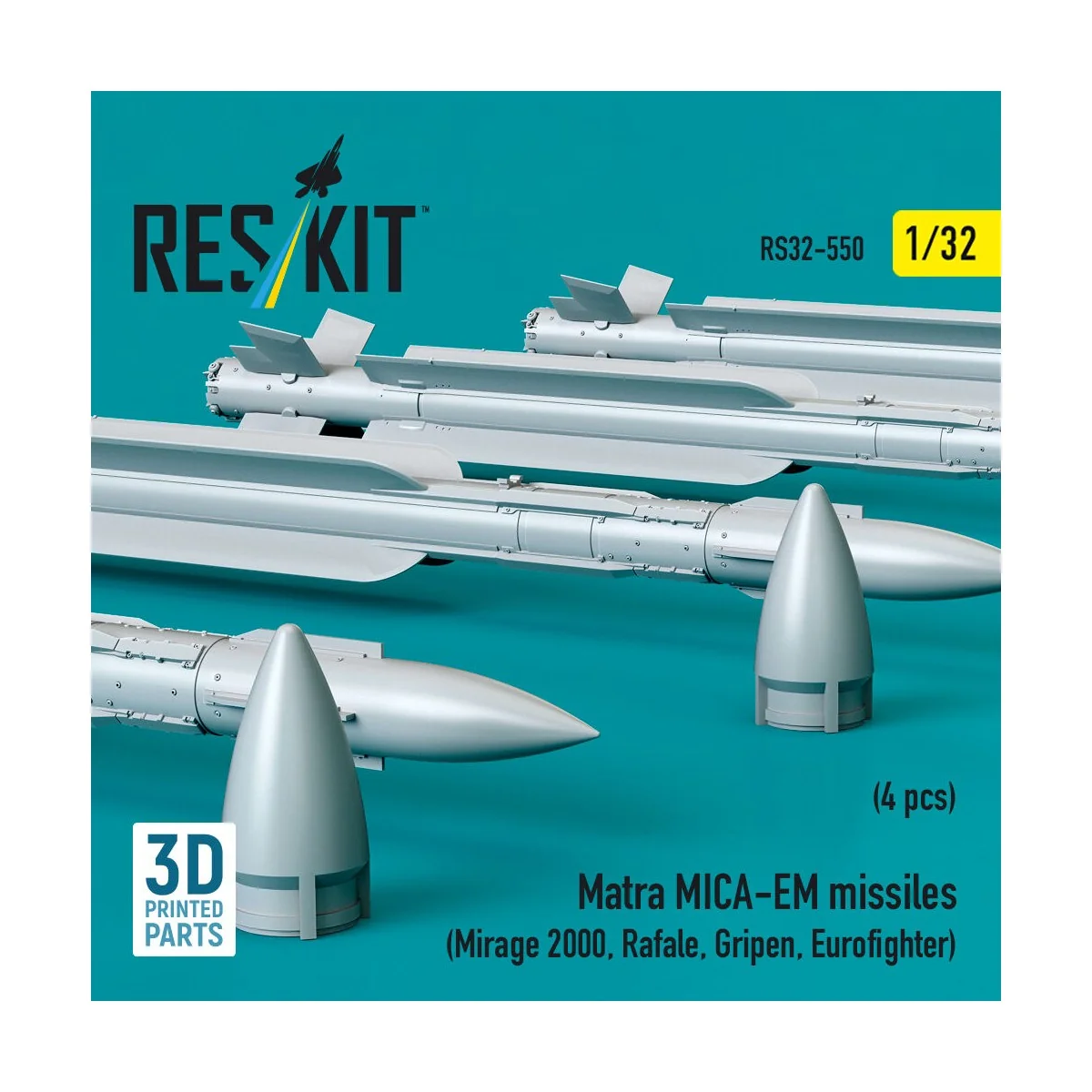 Matra MICA-EM missiles (4 pcs) (Mirage 2000, Rafale, Gripen, Eurofi...