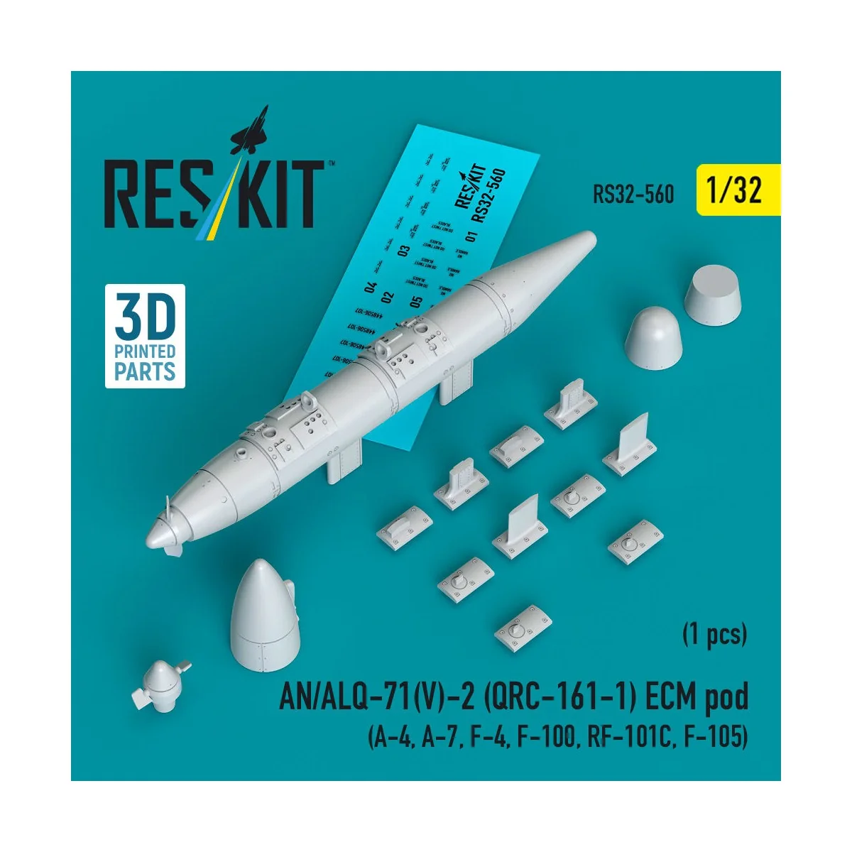 AN/ALQ-71(V)-2 (QRC-161-1) ECM pod (1pcs) (A-4, A-7, F-4, F-100, RF...