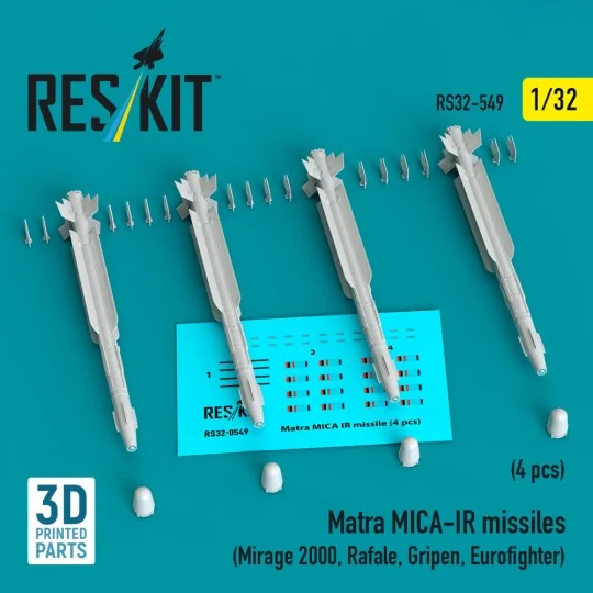Matra MICA-IR missiles (4 pcs) (Mirage 2000, Rafale, Gripen, Eurofi... Matra MICA-IR missiles (4 pcs) (Mirage 2000, Rafale, Gripen, Eurofi...