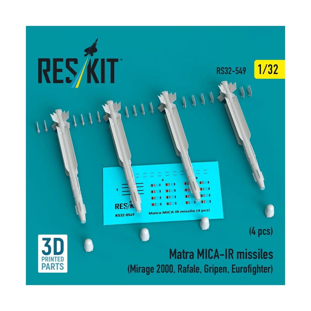 Matra MICA-IR missiles (4 pcs) (Mirage 2000, Rafale, Gripen, Eurofi...