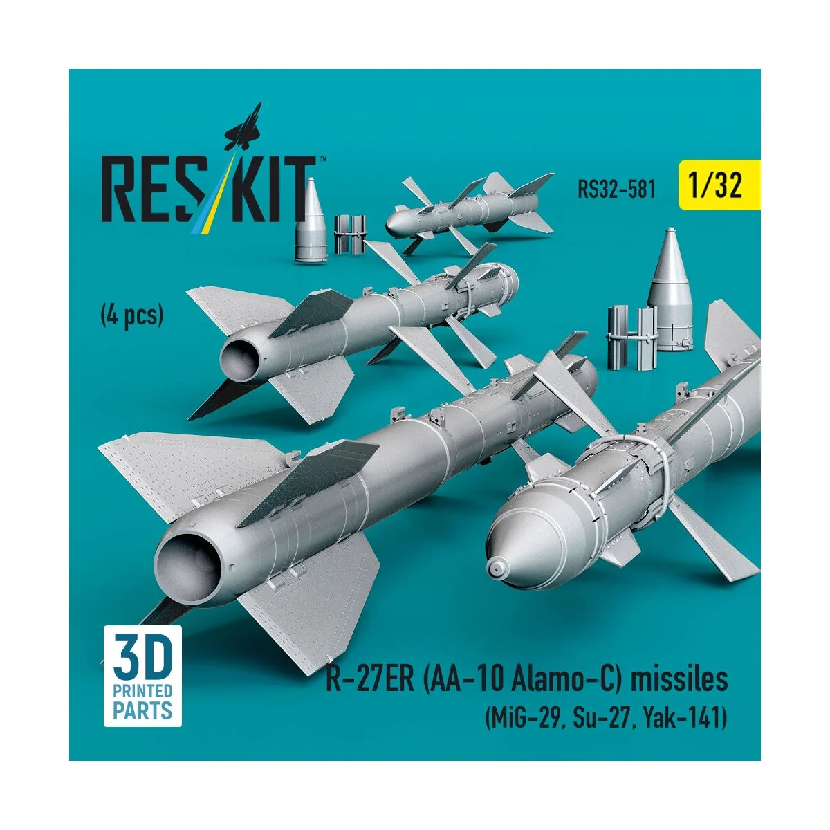 R-27ER (AA-10 Alamo-C) missiles (4 pcs) (MiG-29, Su-27, Yak-141) (3...