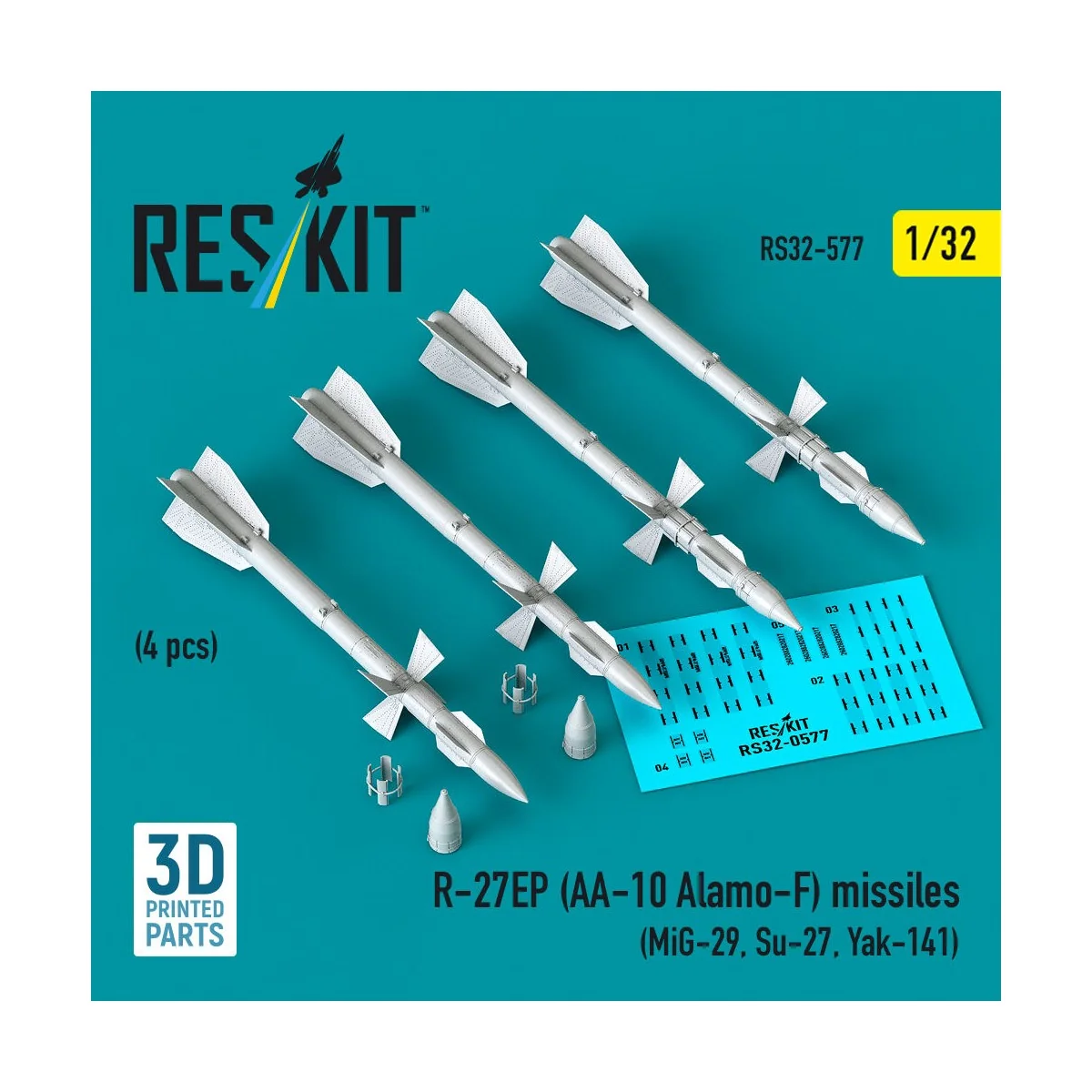 R-27EP (AA-10 Alamo-F) missiles (4 pcs) (MiG-29, Su-27, Yak-141) (3...