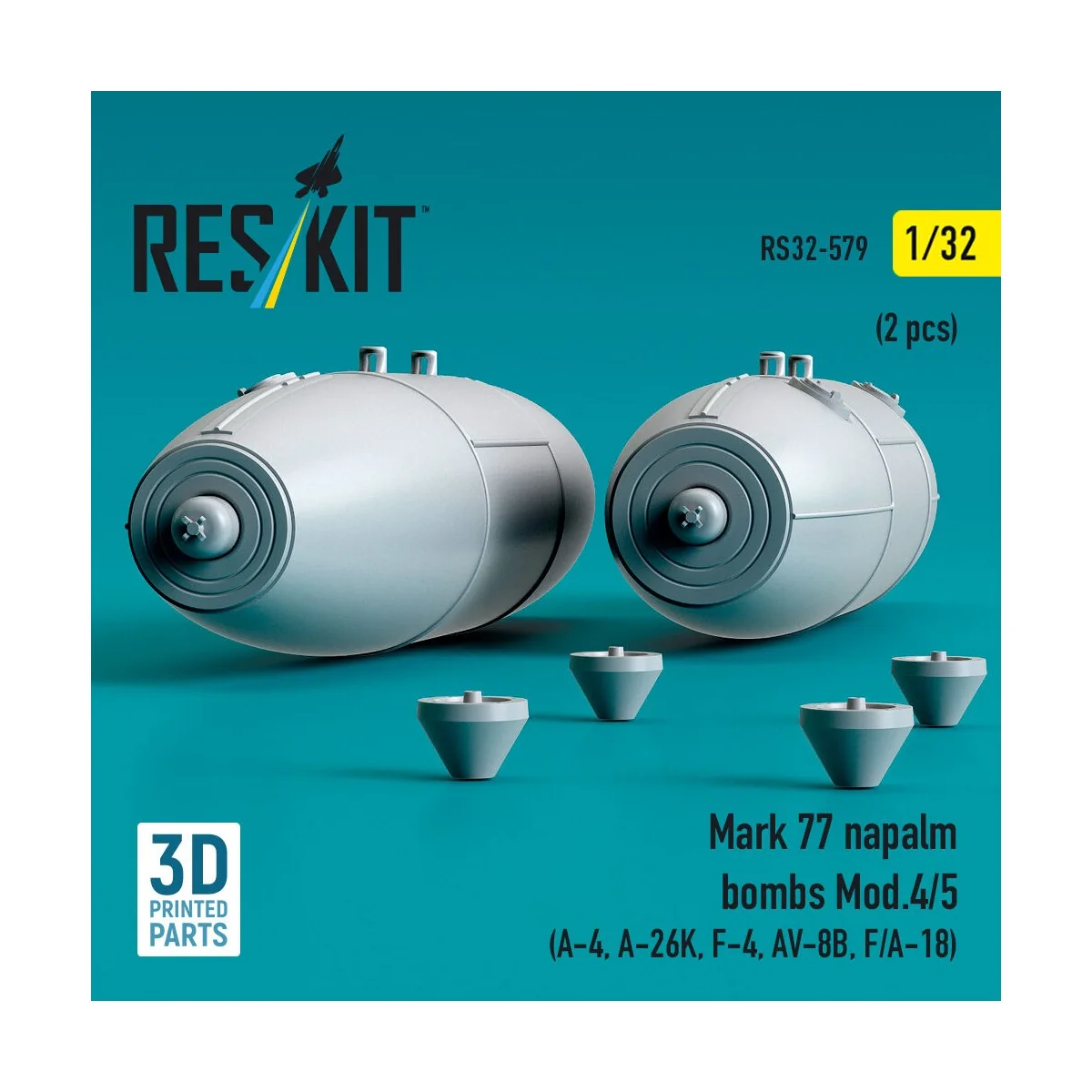 Mark 77 napalm bombs Mod.4/5 (2 pcs) (A-4, A-26K, F-4, AV-8B, F/A-1...