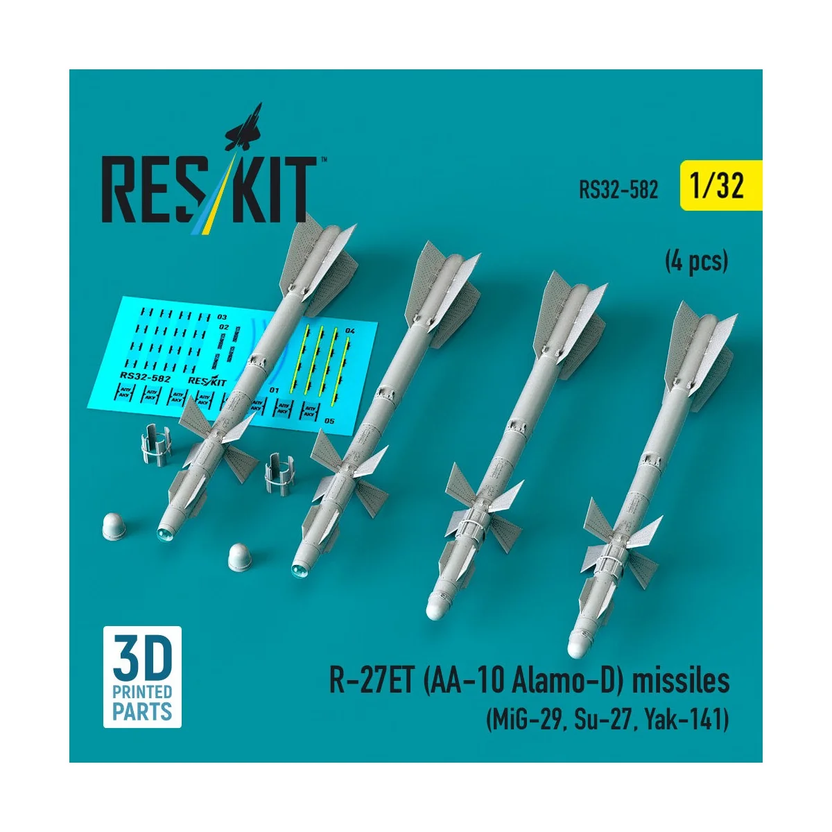 R-27ET (AA-10 Alamo-D) missiles (4 pcs) (MiG-29, Su-27, Yak-141) (3... R-27ET (AA-10 Alamo-D) missiles (4 pcs) (MiG-29, Su-27, Yak-141) (3...
