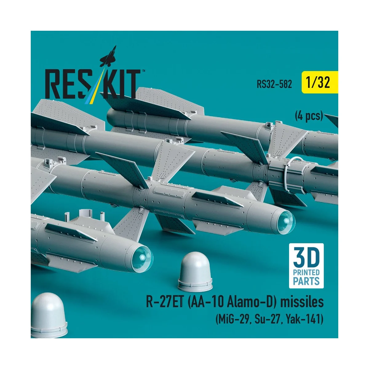 R-27ET (AA-10 Alamo-D) missiles (4 pcs) (MiG-29, Su-27, Yak-141) (3... R-27ET (AA-10 Alamo-D) missiles (4 pcs) (MiG-29, Su-27, Yak-141) (3...