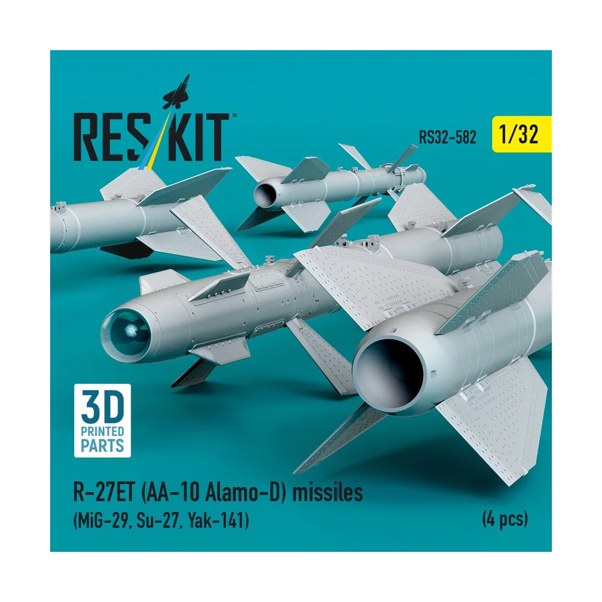 R-27ET (AA-10 Alamo-D) missiles (4 pcs) (MiG-29, Su-27, Yak-141) (3... R-27ET (AA-10 Alamo-D) missiles (4 pcs) (MiG-29, Su-27, Yak-141) (3...