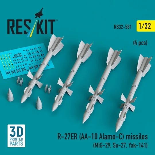 R-27ER (AA-10 Alamo-C) missiles (4 pcs) (MiG-29, Su-27, Yak-141) (3...