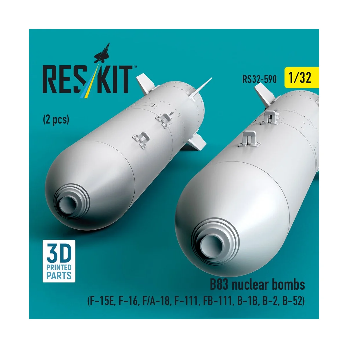 B83 nuclear bombs (2 pcs) (F-15E, F-16, F/A-18, F-111, FB-111, B-1B...