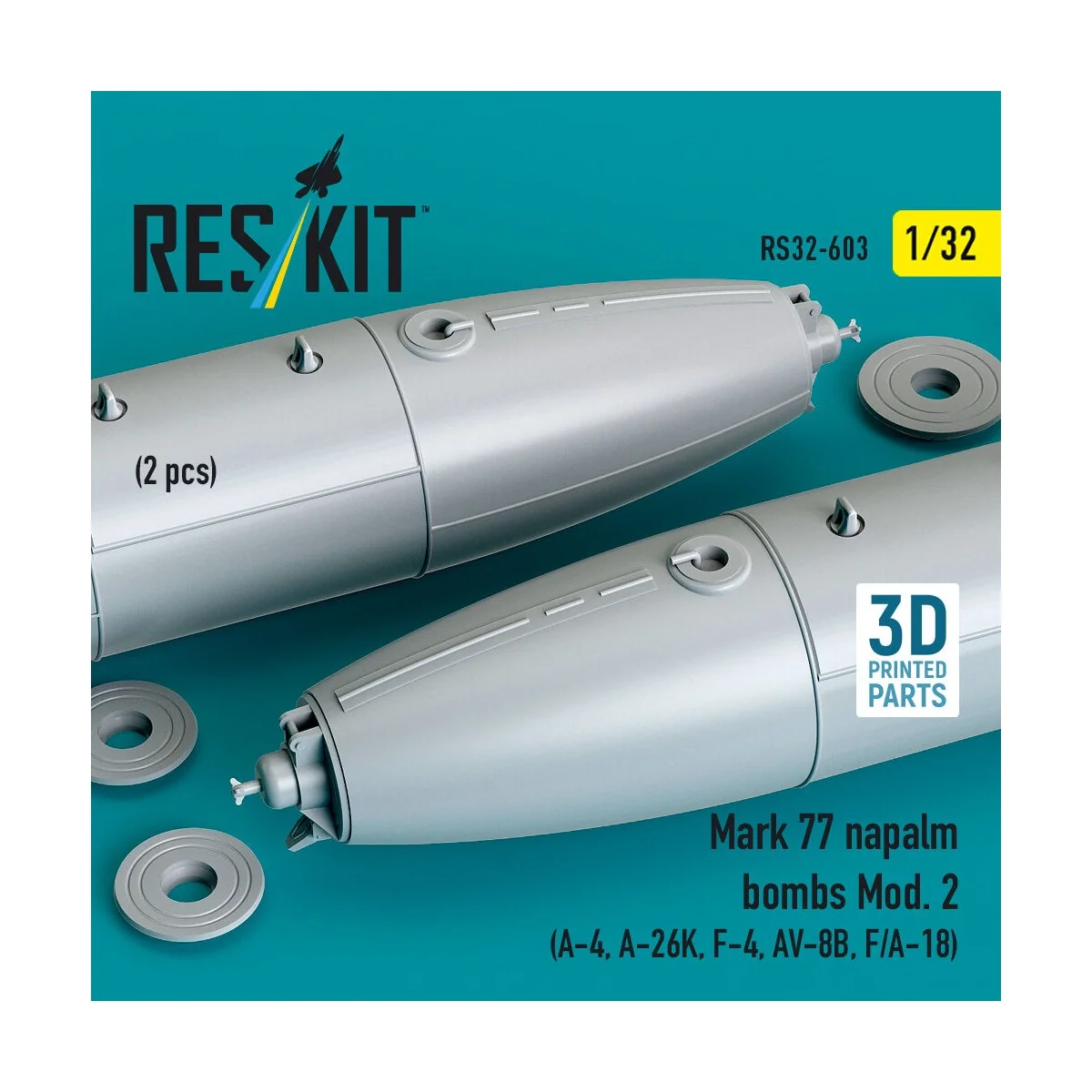 Mark 77 napalm bombs Mod.2 (2pcs) (A-4, A-26K, F-4, AV-8B, F/A-18) ...