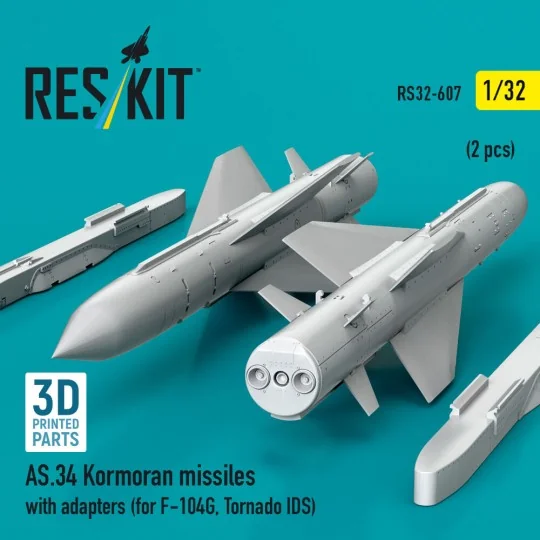 AS.34 Kormoran missiles with adapters (2 pcs) (for F-104G, Tornado ... AS.34 Kormoran missiles with adapters (2 pcs) (for F-104G, Tornado ...