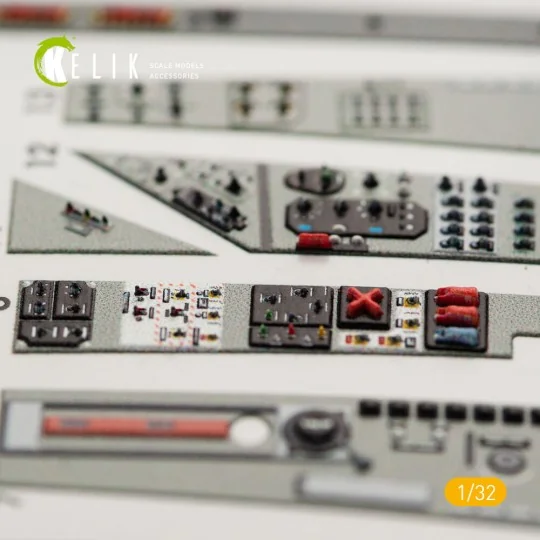 MiG-29A (9-12) Fulcrum interior 3D decals for Trumpeter kit, 1/32 -...