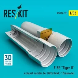 F-5E Tiger II exhaust nozzles for Kitty Hawk / Zimimodel (3D Printe...